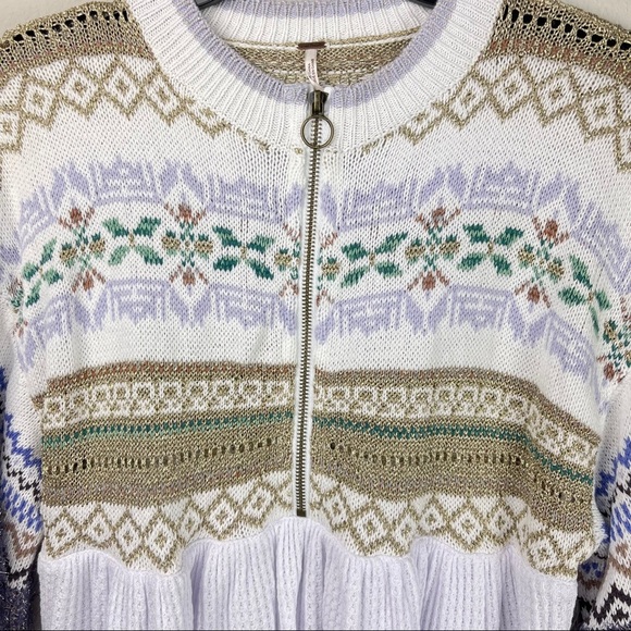 Free People Cozy Cottage Sweater in White Small - Picture 8 of 14